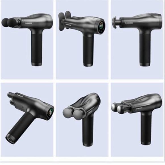 Massage Gun, Double-Head Massage Gun Deep Tissue 4 Speeds Percussion Massage - Picture 6 of 7